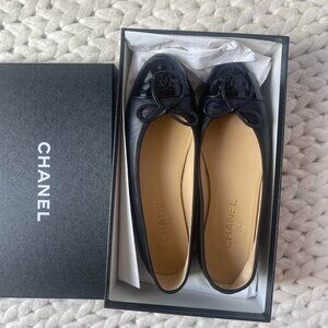 Chanel ballet flats, black, size 38